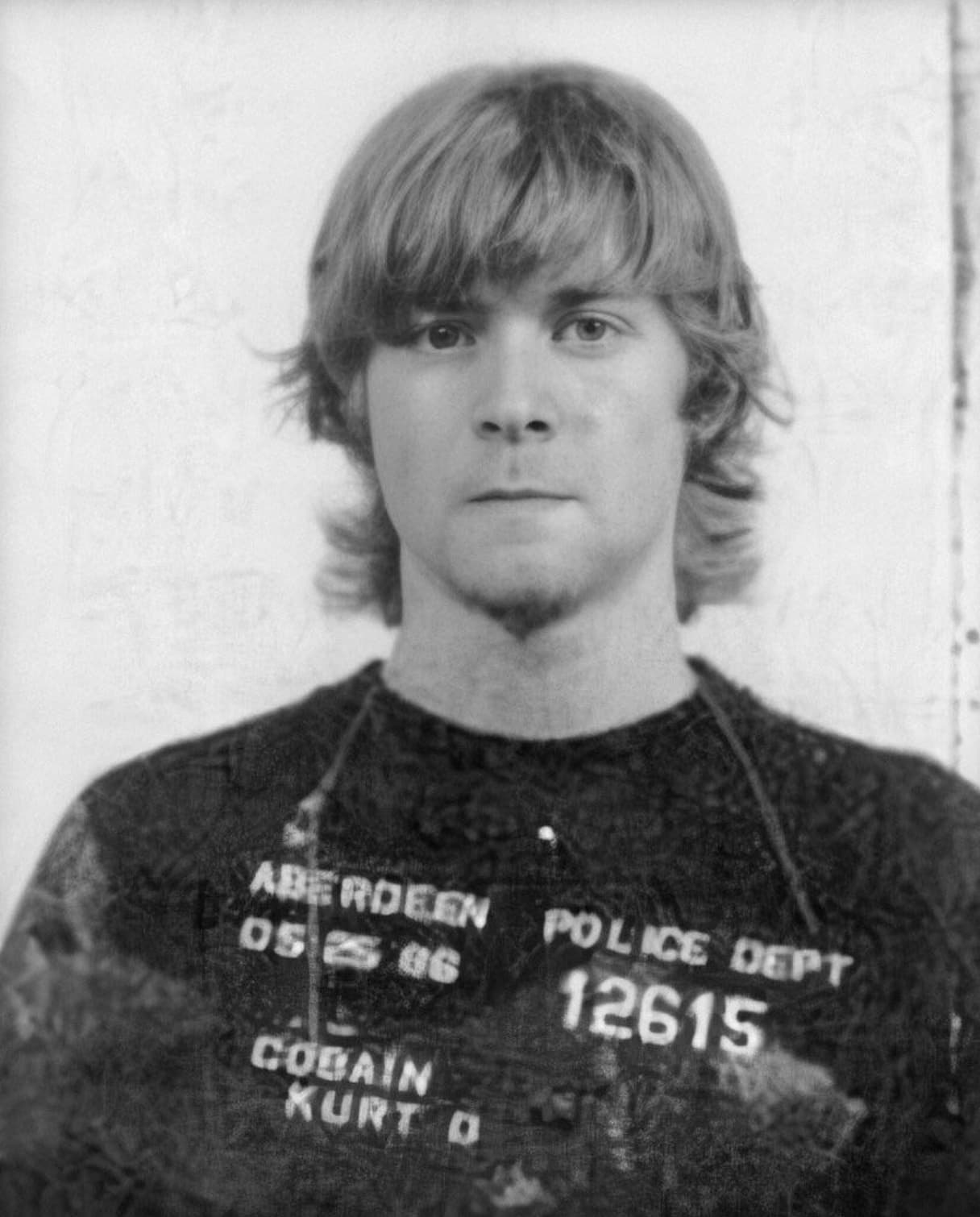 kurt cobain mugshot - Aberdeen Police Dept 05 25 46 Cobain Kurt D 12615